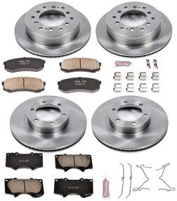 img 1 attached to 🚗 Enhanced Performance Brake Kit - Power Stop KOE2422 Autospecialty, Including Front and Rear OE Brake Rotors with Ceramic Brake Pads