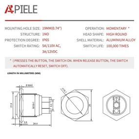 img 3 attached to 🔳 APIELE Aluminium Momentary Button with Terminal