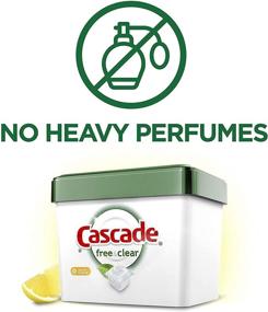 img 2 attached to Cascade Pure Essentials Dishwasher Pods, Lemon Essence - 58 Count, ActionPacs Detergent
