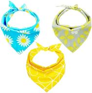 carollife dog bandana – 4pcs-8styles reversible triangle bibs scarfs: colorful neckerchiefs for dogs and cats логотип