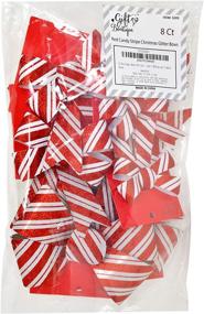 img 1 attached to Set of 8 Red and White Christmas Bows by Gift Boutique - Thick Plastic, Ideal for Holiday Decorating - Includes 2 Large, 3 Medium, and 3 Small Bows