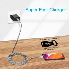 img 1 attached to ⚡️ Fast Charger USB C to USB C Cable Set - ADPROTECH 3.3ft+6ft, Compatible with Samsung Galaxy S20 S20+ S20 Ultra Note 10 Plus A80, Google Pixel 2/3/3a/4 XL, Silver