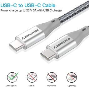 img 3 attached to ⚡️ Fast Charger USB C to USB C Cable Set - ADPROTECH 3.3ft+6ft, Compatible with Samsung Galaxy S20 S20+ S20 Ultra Note 10 Plus A80, Google Pixel 2/3/3a/4 XL, Silver