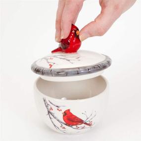 img 2 attached to Ceramic Cardinal Trinket Box - Keepsake and Jewelry Box for Home Décor - Bits and Pieces