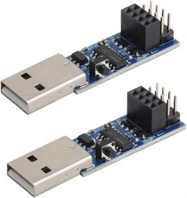 img 4 attached to 🔌 2PCS USB to ESP8266 Breakout CH340C ESP-01 ESP-01S Prog WiFi Programmer Downloader Adapter with Reset Auto-Download Circuit - High-performance ESP8266 Programming and Downloads
