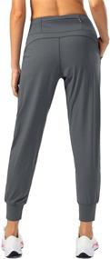 img 3 attached to Comfortable and Stylish Soothfeel Women's High Waisted Joggers with Zipper Pockets – Perfect for Athletic Workouts and Yoga