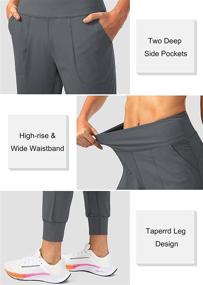 img 1 attached to Comfortable and Stylish Soothfeel Women's High Waisted Joggers with Zipper Pockets – Perfect for Athletic Workouts and Yoga