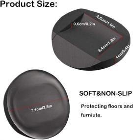 img 2 attached to 🪑 Premium Furniture Cups - Bed Stopper and Non-Slip Rubber Coasters for All Floors & Wheels, Sofas, Beds, Chairs - Prevents Scratches, Set of 8 (Black, Round)