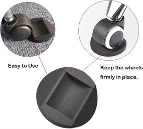 img 3 attached to 🪑 Premium Furniture Cups - Bed Stopper and Non-Slip Rubber Coasters for All Floors & Wheels, Sofas, Beds, Chairs - Prevents Scratches, Set of 8 (Black, Round)