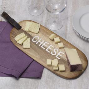 img 1 attached to 🧀 Pfaltzgraff Cheese Acacia Wood Serving Board: Elegant 21-inch Brown Platter with Sentiment