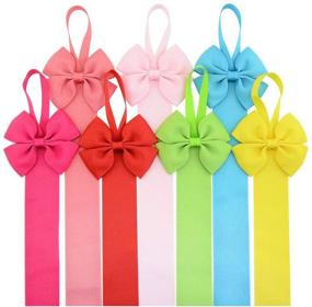 img 2 attached to 🎀 SYBL Hair Bow and Clip Holder: 12 Pack Organizer and Storage for Baby Girls - Headband Hanger and Jewelry Organizer (Mix Color)