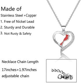 img 3 attached to 🕊️ Sympathy Memorial Gift - Cardinal Bird Jewelry Necklace for Remembrance and Love