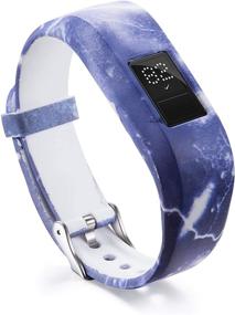 img 3 attached to 🌟 CharmingElf Replacement Bands: Soft Silicone Wristbands for Garmin vivofit jr and vivofit jr 2/3 (Small, A01 Starry Sky)