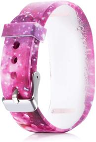 img 1 attached to 🌟 CharmingElf Replacement Bands: Soft Silicone Wristbands for Garmin vivofit jr and vivofit jr 2/3 (Small, A01 Starry Sky)