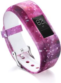 img 4 attached to 🌟 CharmingElf Replacement Bands: Soft Silicone Wristbands for Garmin vivofit jr and vivofit jr 2/3 (Small, A01 Starry Sky)