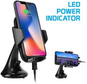 img 3 attached to Cellet Wireless Fast Charger Smartphone Holder: Dash/Vent Mount [10W/2.1A] for Apple iPhone & Samsung Galaxy