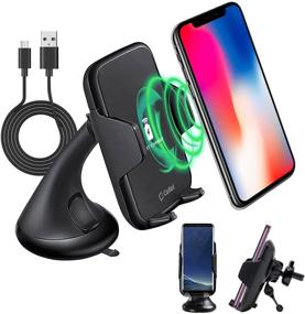 img 4 attached to Cellet Wireless Fast Charger Smartphone Holder: Dash/Vent Mount [10W/2.1A] for Apple iPhone & Samsung Galaxy