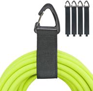 🔌 efficient garage organization: extension cord holder organizer (4 pack) with 16-inch heavy duty storage strap and triangle buckle for hanging - perfect for cords within 100ft logo