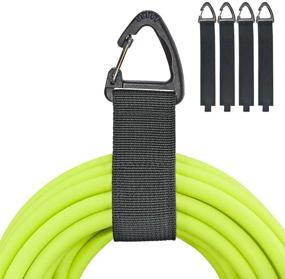 img 4 attached to 🔌 Efficient Garage Organization: Extension Cord Holder Organizer (4 Pack) with 16-Inch Heavy Duty Storage Strap and Triangle Buckle for Hanging - Perfect for Cords Within 100ft