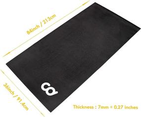 img 3 attached to 🏋️ Protective Exercise Mat for Indoor Cycling, Treadmill, Rowing Machine, and Elliptical - Soft Carpet Mat (3'x7') - Ideal for Hardwood Floors and Carpet Protection