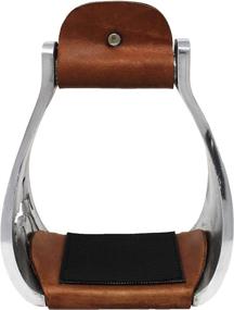 img 1 attached to Challenger 51146: Premium Western Aluminium Bell Engraved Cut-Out Stirrups for Ultimate Horseback Riding Experience