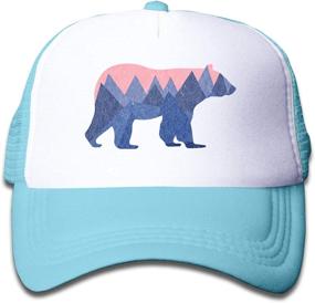 img 4 attached to 🧢 Waldeal Boys and Girls Bear Mountain Youth Toddler Mesh Hats Baseball Trucker Cap, Ages 3-13