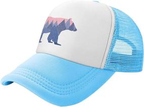 img 3 attached to 🧢 Waldeal Boys and Girls Bear Mountain Youth Toddler Mesh Hats Baseball Trucker Cap, Ages 3-13