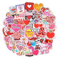 ❤️ 100pcs facraft love sticker: heart-shaped scrapbook sticker for valentine's day decor & couple planner logo