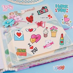 img 2 attached to ❤️ 100pcs FaCraft Love Sticker: Heart-Shaped Scrapbook Sticker for Valentine's Day Decor & Couple Planner