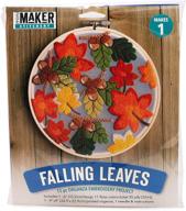 enhance your craft with the leisure arts mini maker embroidery kit, featuring transluscent organza logo