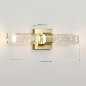 img 3 attached to 💡 Epinl Vanity Light: Modern Crystal Bathroom Wall Sconce with LED Lighting, Clear Glass Shade - Ideal for Makeup Table and Over Mirror - 3000k Light Fixtures - Wall Mount Bath Light