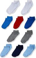 10-pack toddler low cut socks by hanes - assorted colors with reinforced heel and toe for ez sort matching logo