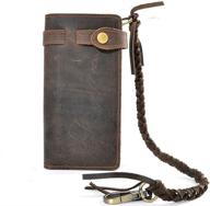 vintage trucker men's leather bifold wallet - stylish accessories logo