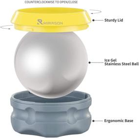 img 2 attached to MIRASON Massage Ball Ice Roller: Cold Therapy Cryosphere for Deep Tissue Manual Massage. Stay Cold or Hot for Optimal Sore Muscle Relief, Shin Splints, Shoulders, Knees, Feet Recovery. Yellow Ice Pack.