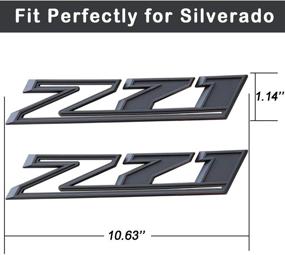 img 2 attached to Эмблемы KENPENRI Z71, совместимые с Silverado 1500 2500 3500 2019 2020 2021 Знак-наклейка 84632695 Табличка OEM - матовый черный (2 шт.)