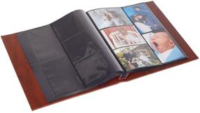 img 1 attached to Красная фальшивая кожа семейного фотоальбома Red Co. с окном на обложке – вмещает 600 фотографий 10х15 см