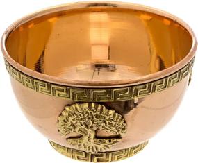 img 3 attached to 🌳 Versatile Tree of Life Copper Offering Bowl for Altar Use, Rituals, Incense, Decoration, and More