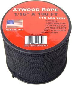 img 2 attached to 🪢 Atwood Rope 100ft Spool of 1/16-inch Microcord - Black: Optimized for Mosquito Cord, 2mm Paracord, and Micro Parachute Cord