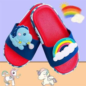 img 3 attached to Yinbwol Unicorn Non Slip Slippers Numeric_12_Point_5 Boys' Shoes ~ Sandals