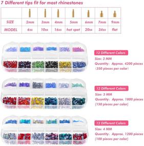 img 2 attached to 🔮 Complete Bedazzler Kit: Rhinestone Applicator, 7200pcs Rhinestones, & Hot Fix Tool, Ideal for Crafts on Clothes, Shoes, and Jeans