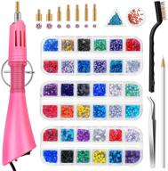 🔮 complete bedazzler kit: rhinestone applicator, 7200pcs rhinestones, & hot fix tool, ideal for crafts on clothes, shoes, and jeans logo