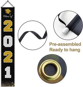 img 4 attached to 🎉 Chokeberry Graduation Banners - Class of 2021 & Congrats Hanging Banner Set for Home Front Door Wall, Ideal Fabric Porch Sign for Outdoor/Indoor Use