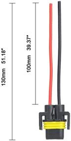 img 1 attached to 🔌 MUYI 2 комплекта адаптеров H11 H8 - Женский и мужской разъем пигтейл для проводки фар и противотуманных фар: Надежное и удобное осветительное решение.