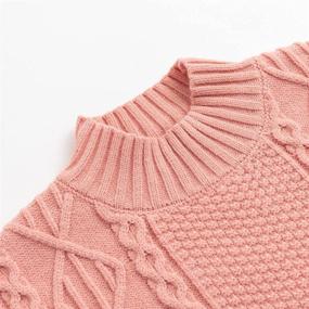 img 2 attached to Curipeer Girl's Long Sleeve Lace Up Knit Sweater Crewneck - Cute Pullover for Holiday - Sizes 6-13Y