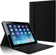 📱 fintie keyboard case for ipad 4th generation/ipad 3rd generation (2012 model), ipad 2 (2011 model) 9.7 inch tablet - slim stand cover with detachable wireless bluetooth keyboard, black logo