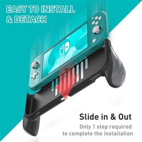 img 2 attached to 🎮 Gaming Case for Nintendo Switch Lite - JUSPRO Ergonomic Comfort Handheld Protective Grip, Portable Cover Accessories Compatible with Nintendo Switch Lite