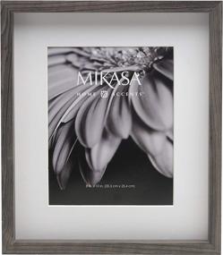 img 4 attached to 🖼️ Mikasa Gray Gallery Frame - Elegant 11x14 Frame with Matting for 8x10 Photos