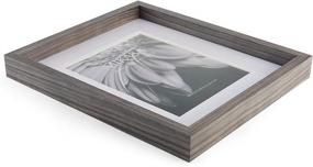 img 3 attached to 🖼️ Mikasa Gray Gallery Frame - Elegant 11x14 Frame with Matting for 8x10 Photos