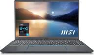 msi prestige 14 evo professional laptop: 14-inch fhd ultra-thin bezel display, intel core i5-1135g7, intel 💻 iris xe, 16gb ram, 512gb nvme ssd, thunderbolt 4, windows 10 home, intel evo, carbon gray (a11m-221) logo