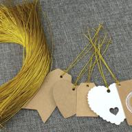 🎁 328 feet gold gift tags string hang tags rope - perfect for present wrapping and crafting logo